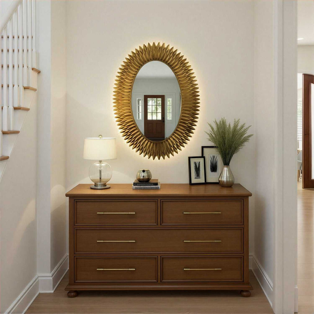 Crystorama - BRH-M500-GA - LED Mirror - Broche - Antique Gold
