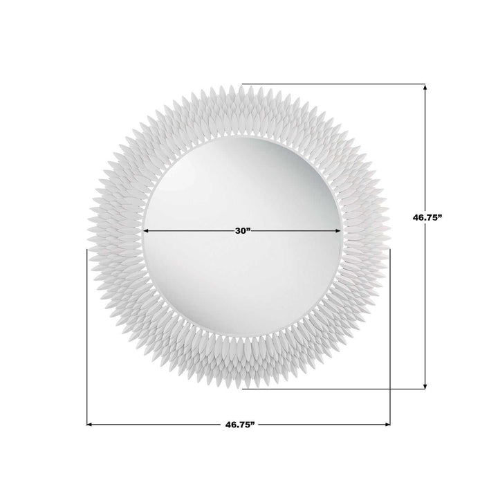 Crystorama - BRH-M546-MT - Mirror - Broche - Matte White