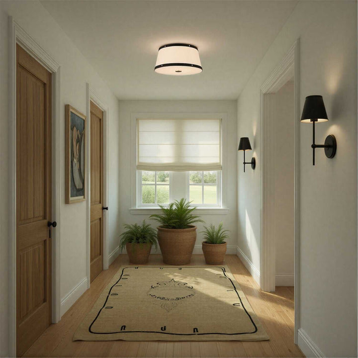 Crystorama - CAL-2400-PN - Three Light Flush Mount - Callahan - Polished Nickel