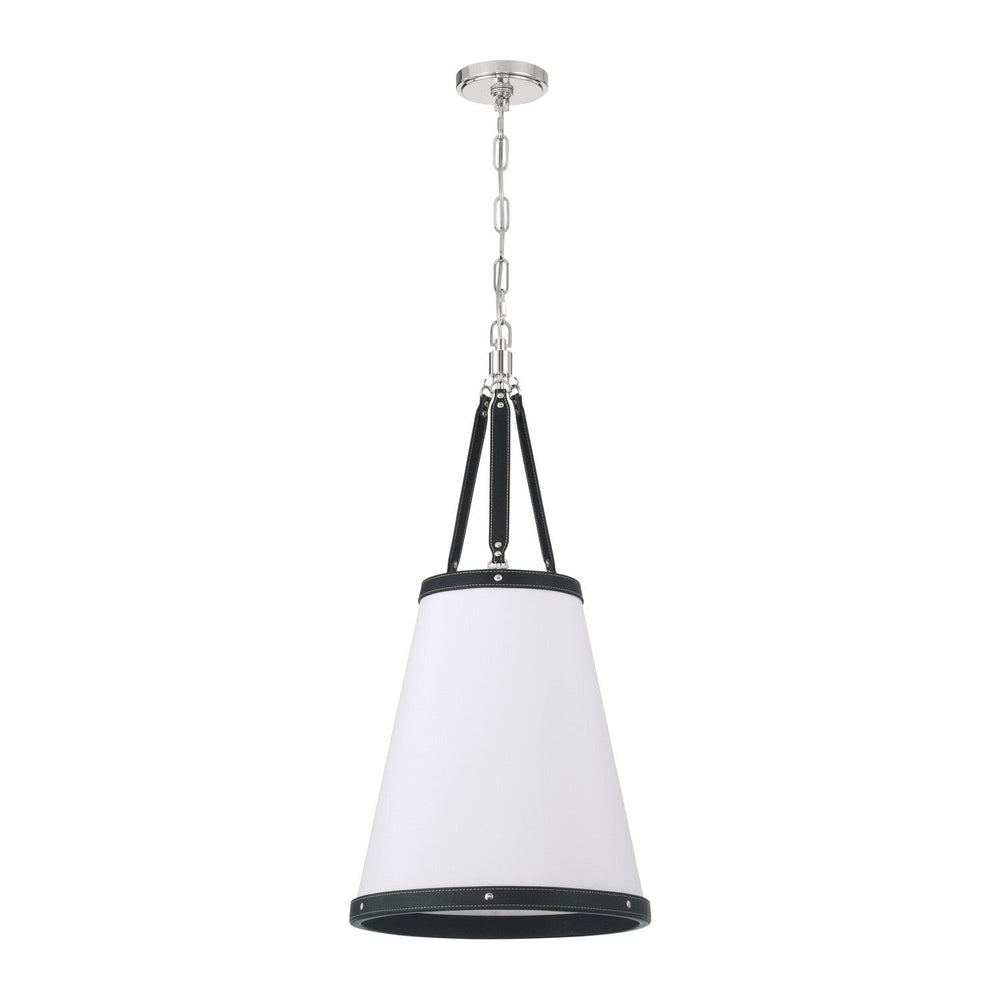 Crystorama - CAL-2404-PN - Three Light Pendant - Callahan - Polished Nickel