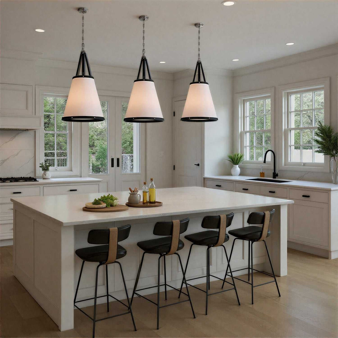 Crystorama - CAL-2405-PN - Four Light Pendant - Callahan - Polished Nickel