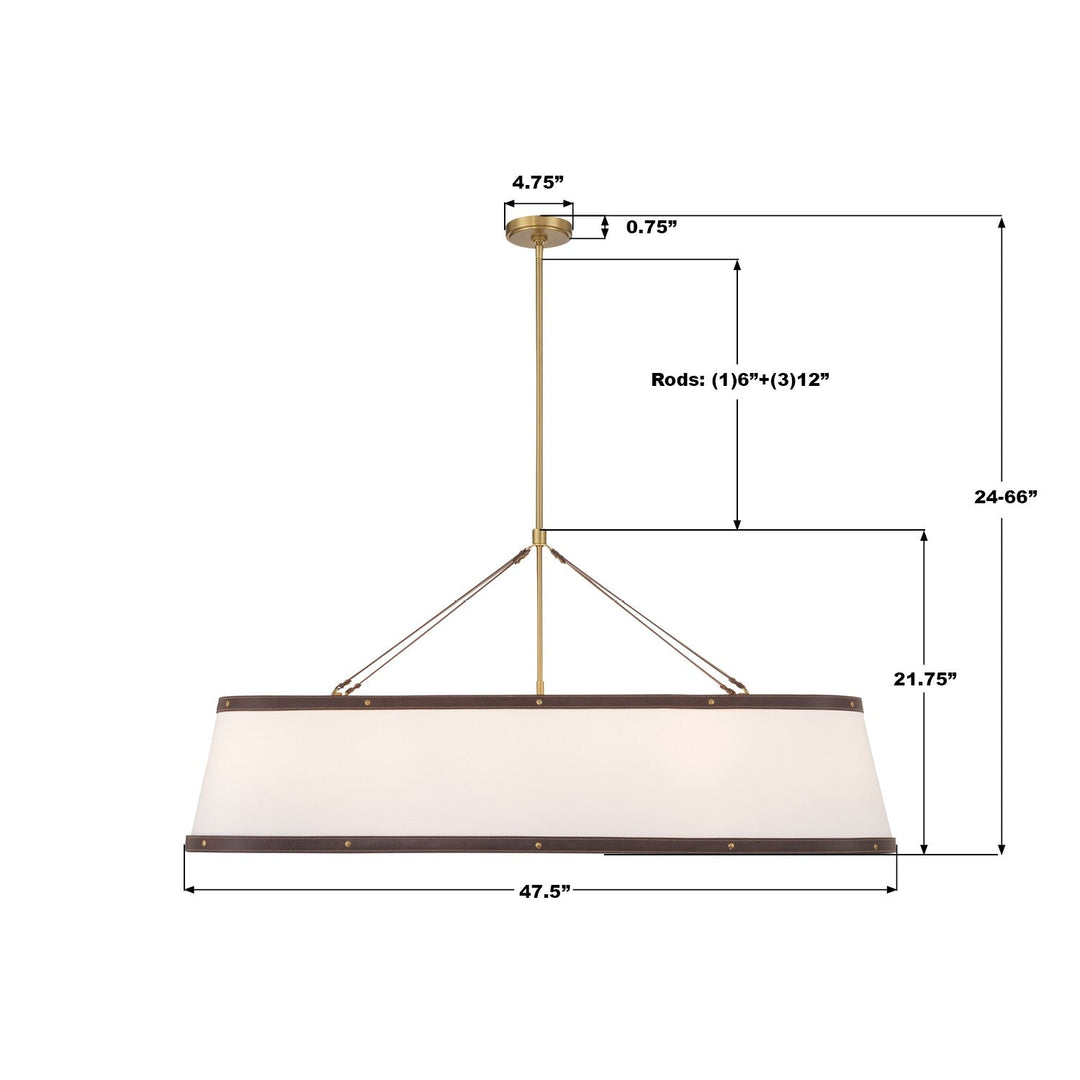 Crystorama - CAL-2407-LG - Six Light Chandelier - Callahan - Luxe Gold