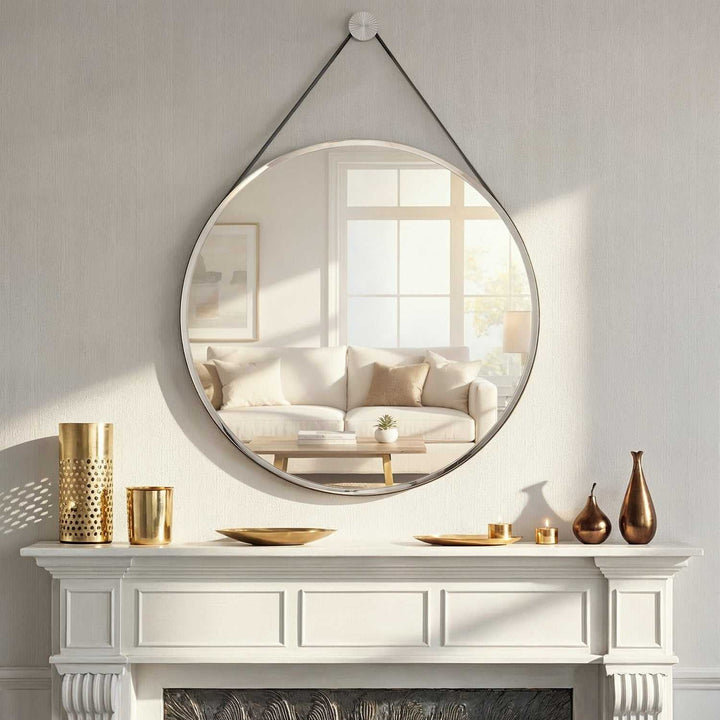 Callahan Mirror in Polished Nickel Crystorama