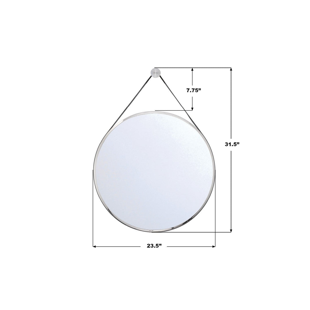 Callahan Mirror in Polished Nickel Crystorama