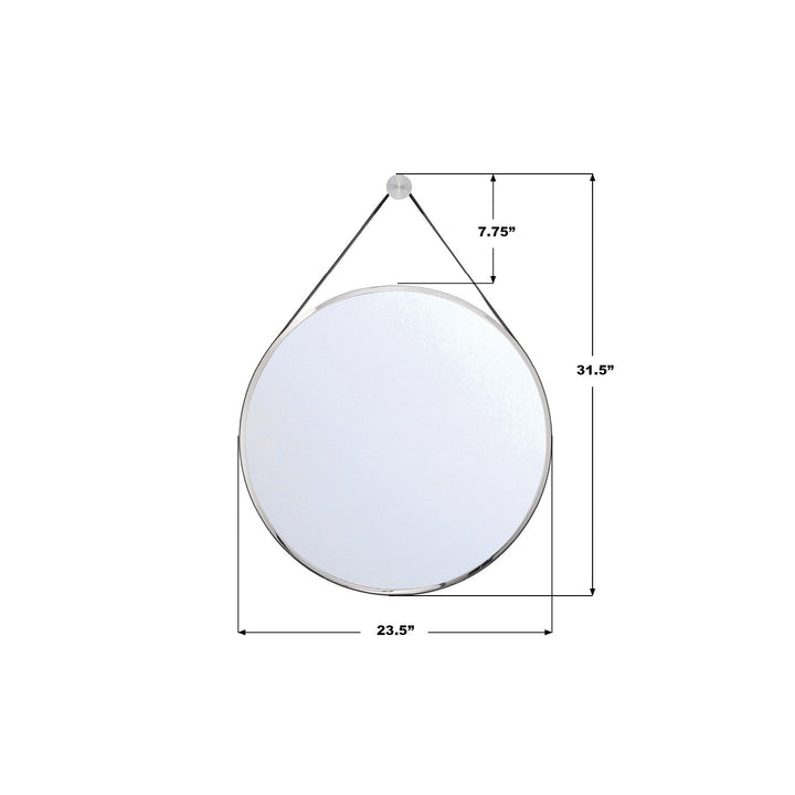 Callahan Mirror in Polished Nickel Crystorama