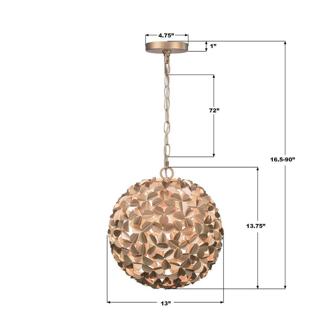 Crystorama - COR-7105-SG - One Light Chandelier - Cora - Soft Gold