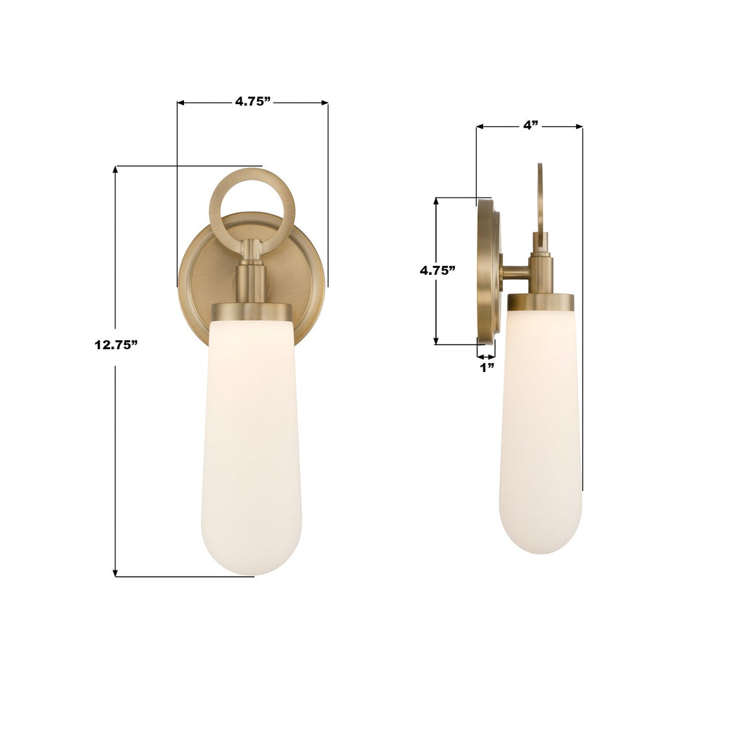 Crystorama - CVN-731-VG - LED Wall Sconce - Calvin - Vibrant Gold