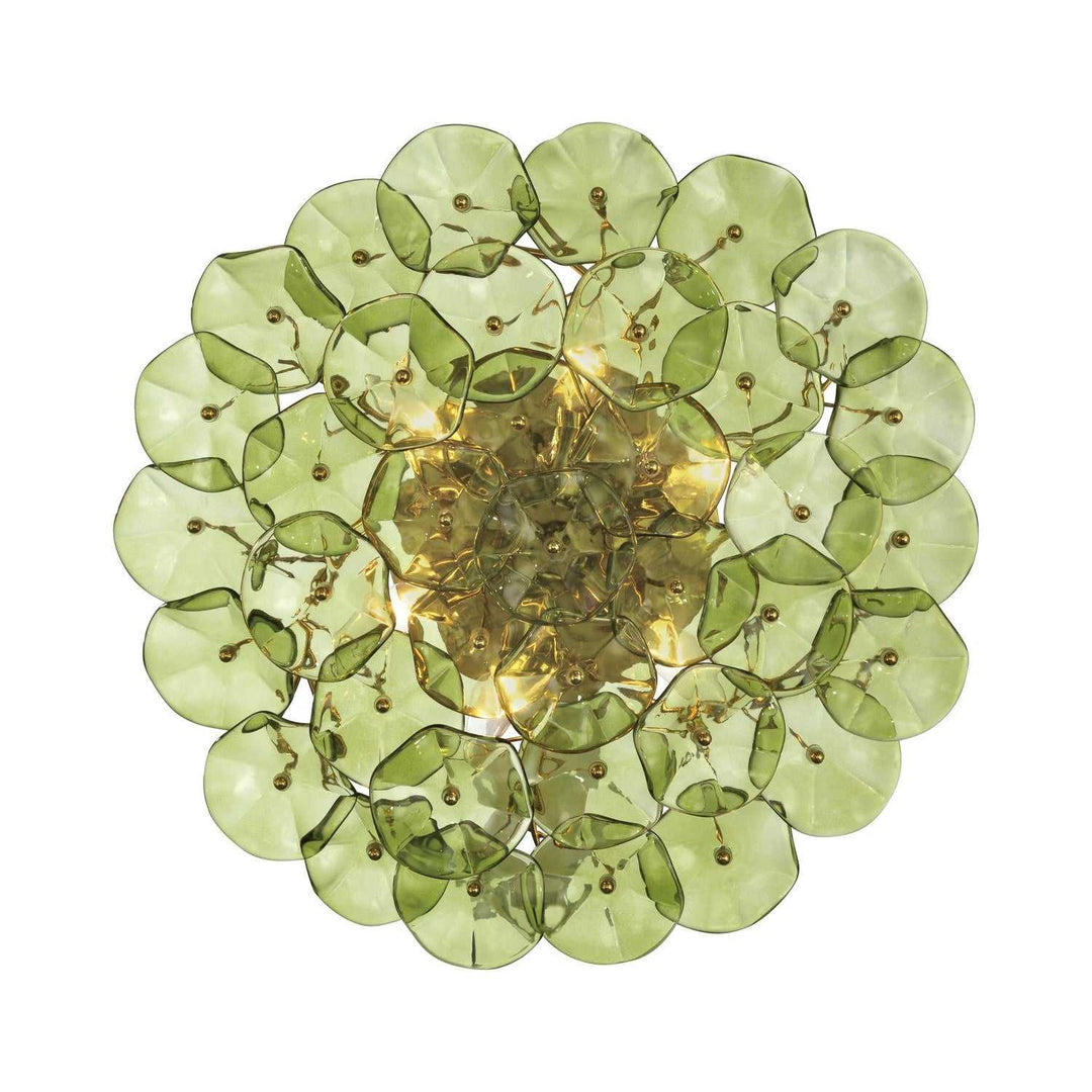 Crystorama - ESM-4000-AG-GR - Six Light Semi Flush Mount - Esme - Aged Brass