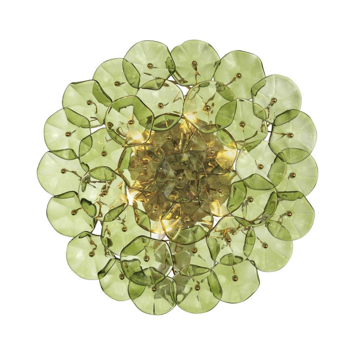 Crystorama - ESM-4000-AG-GR - Six Light Semi Flush Mount - Esme - Aged Brass