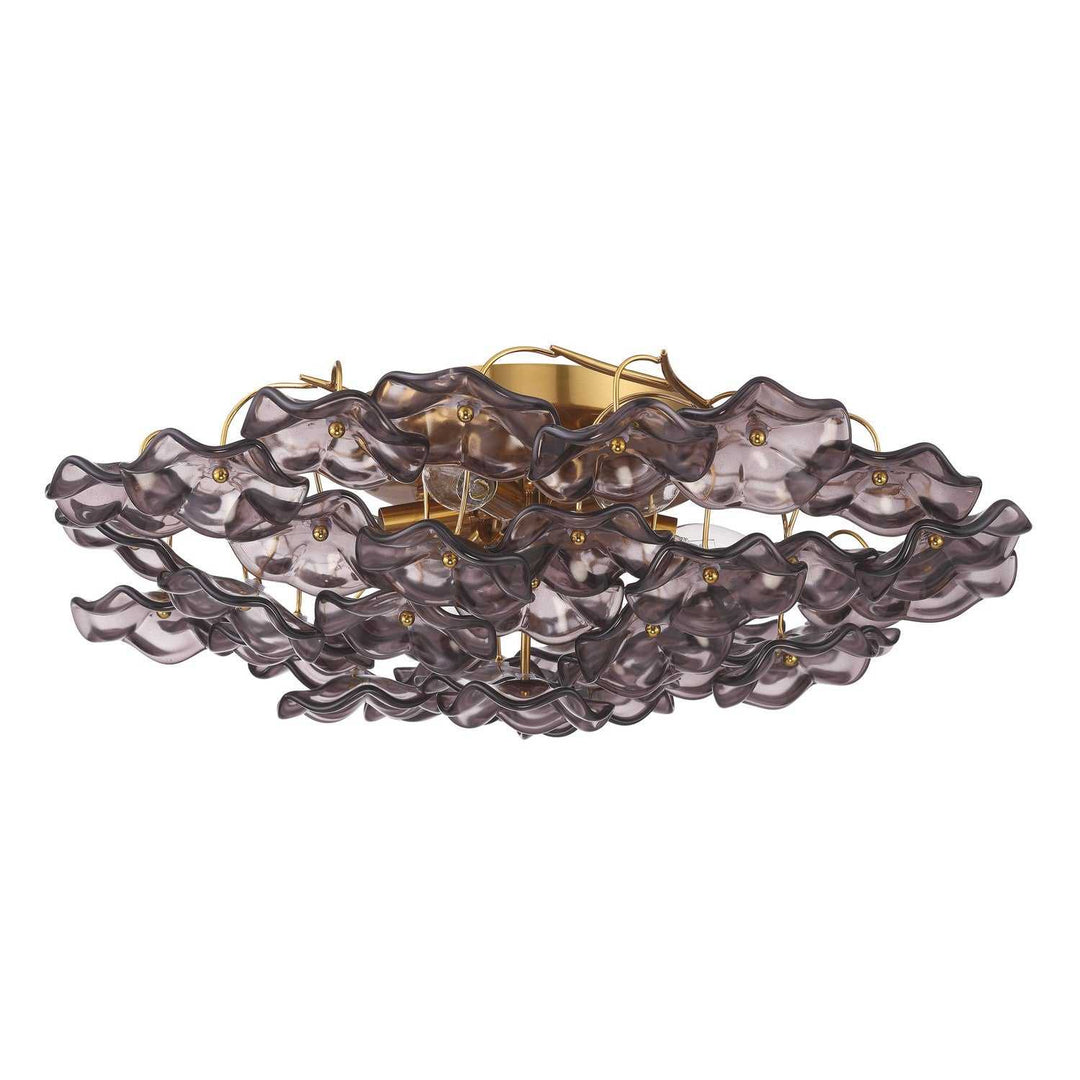Crystorama - ESM-4000-AG-SM - Six Light Semi Flush Mount - Esme - Aged Brass