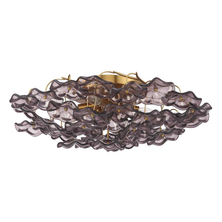 Crystorama - ESM-4000-AG-SM - Six Light Semi Flush Mount - Esme - Aged Brass