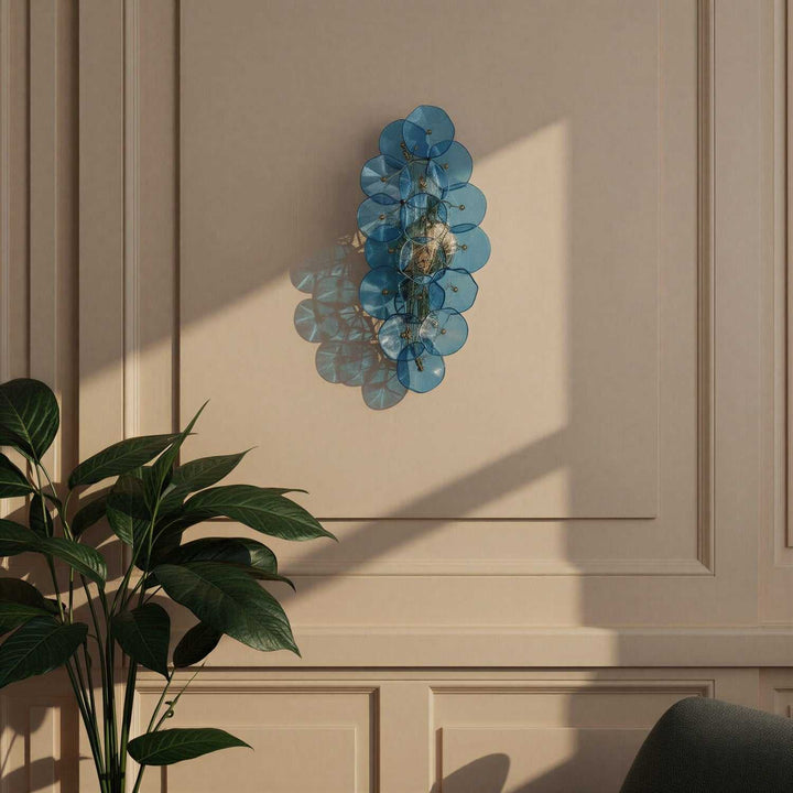 Crystorama - ESM-4001-AG-BL - Four Light Wall Sconce - Esme - Aged Brass