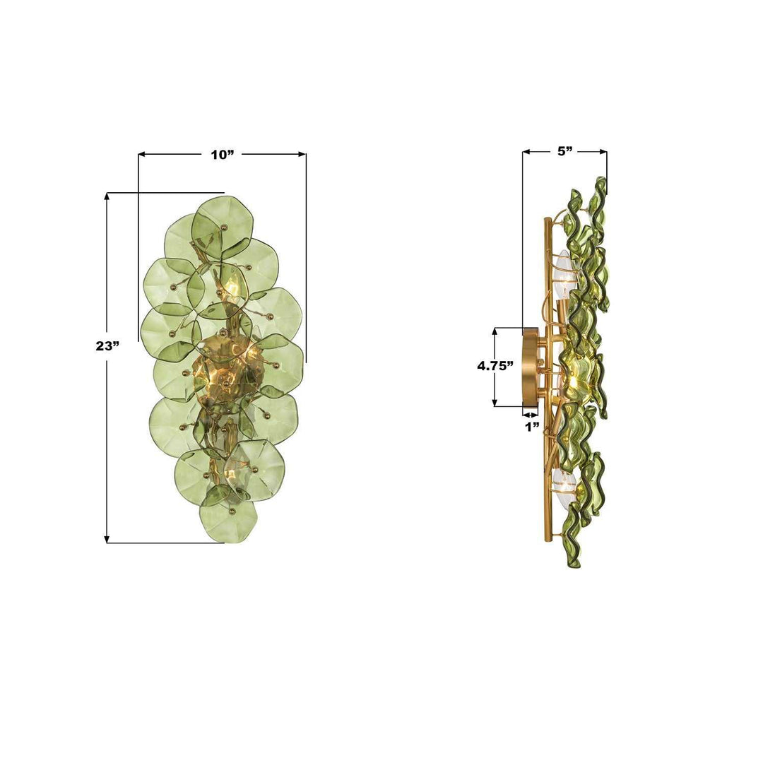 Crystorama - ESM-4001-AG-GR - Four Light Wall Sconce - Esme - Aged Brass