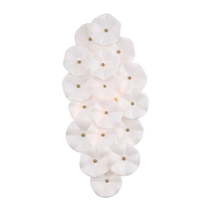 Crystorama - ESM-4001-AG-WH - Four Light Wall Sconce - Esme - Aged Brass