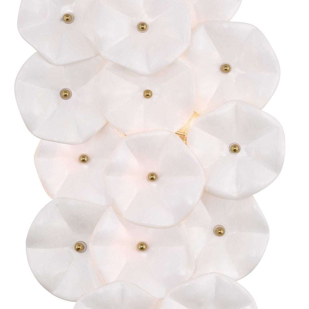 Crystorama - ESM-4001-AG-WH - Four Light Wall Sconce - Esme - Aged Brass