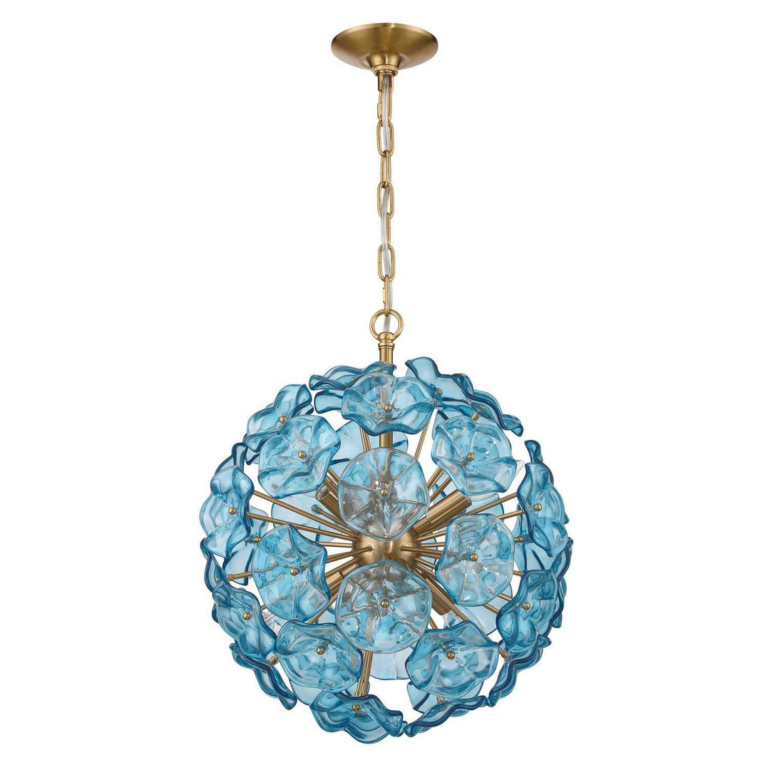 Crystorama - ESM-4005-AG-BL - Six Light Chandelier - Esme - Aged Brass