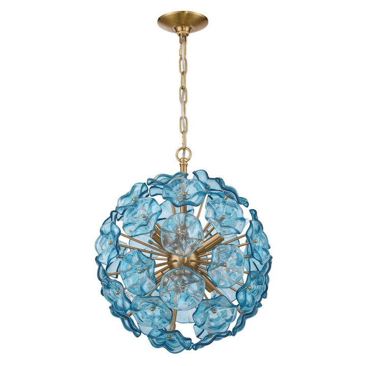 Crystorama - ESM-4005-AG-BL - Six Light Chandelier - Esme - Aged Brass