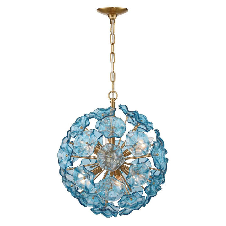 Crystorama - ESM-4005-AG-BL - Six Light Chandelier - Esme - Aged Brass