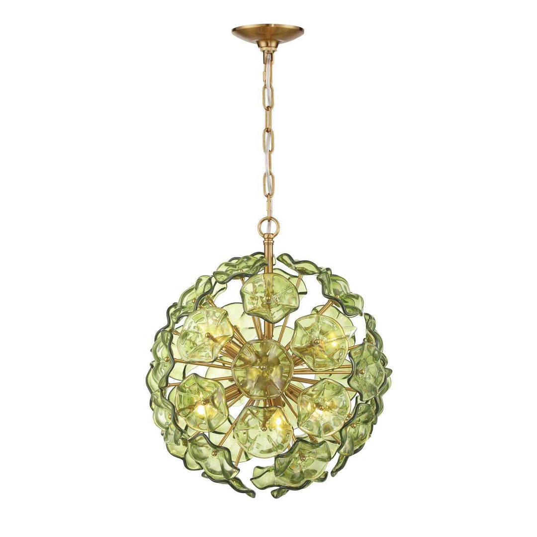 Crystorama - ESM-4005-AG-GR - Six Light Chandelier - Esme - Aged Brass