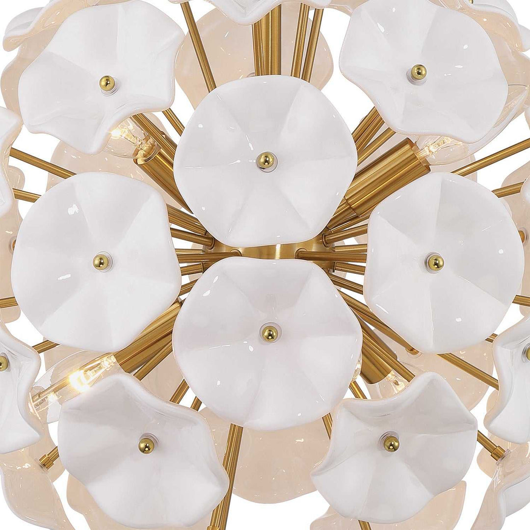 Crystorama - ESM-4005-AG-WH - Six Light Chandelier - Esme - Aged Brass