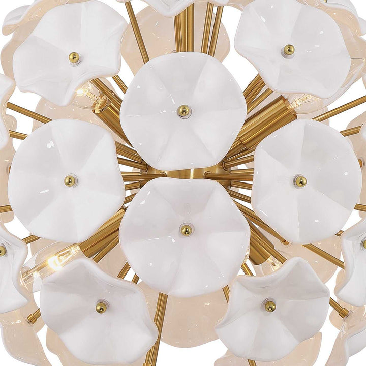 Crystorama - ESM-4005-AG-WH - Six Light Chandelier - Esme - Aged Brass