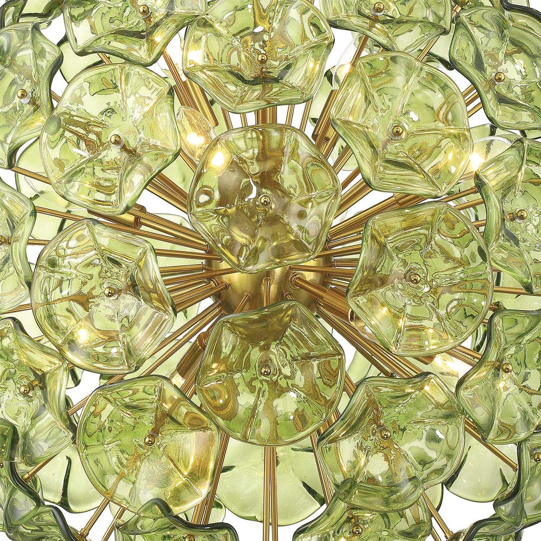 Crystorama - ESM-4009-AG-GR - 12 Light Chandelier - Esme - Aged Brass