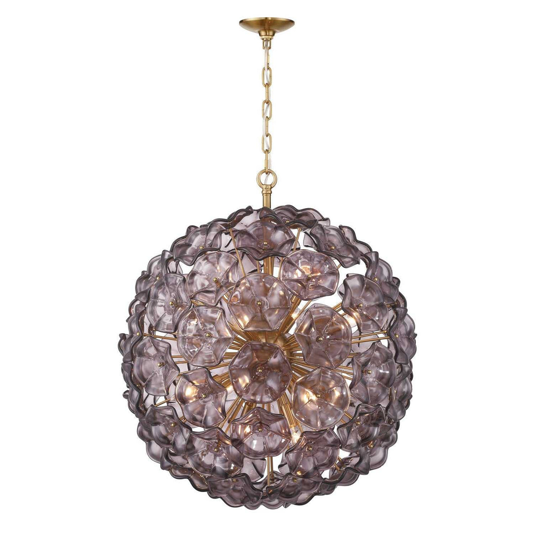 Crystorama - ESM-4009-AG-SM - 12 Light Chandelier - Esme - Aged Brass