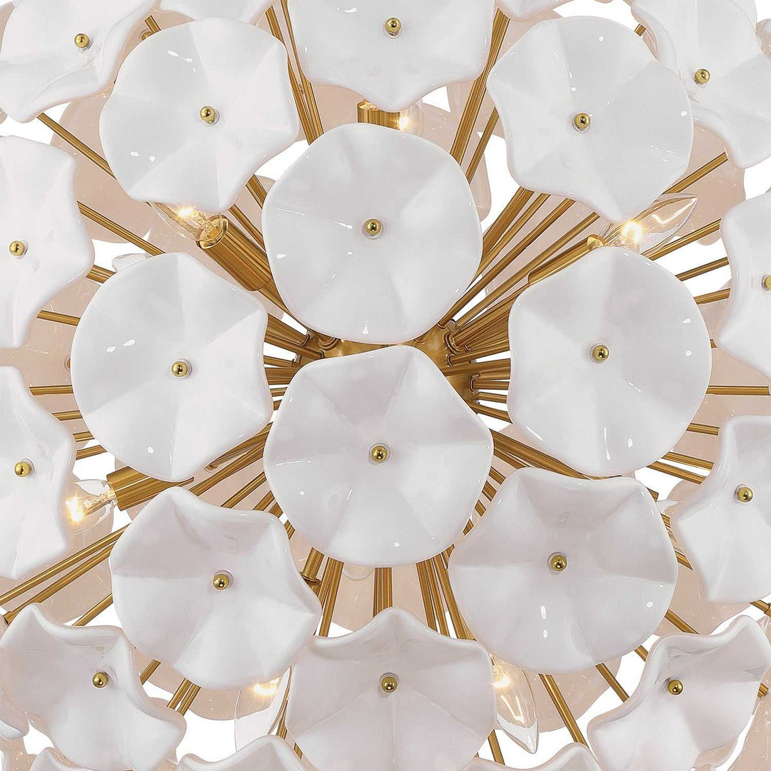 Crystorama - ESM-4009-AG-WH - 12 Light Chandelier - Esme - Aged Brass