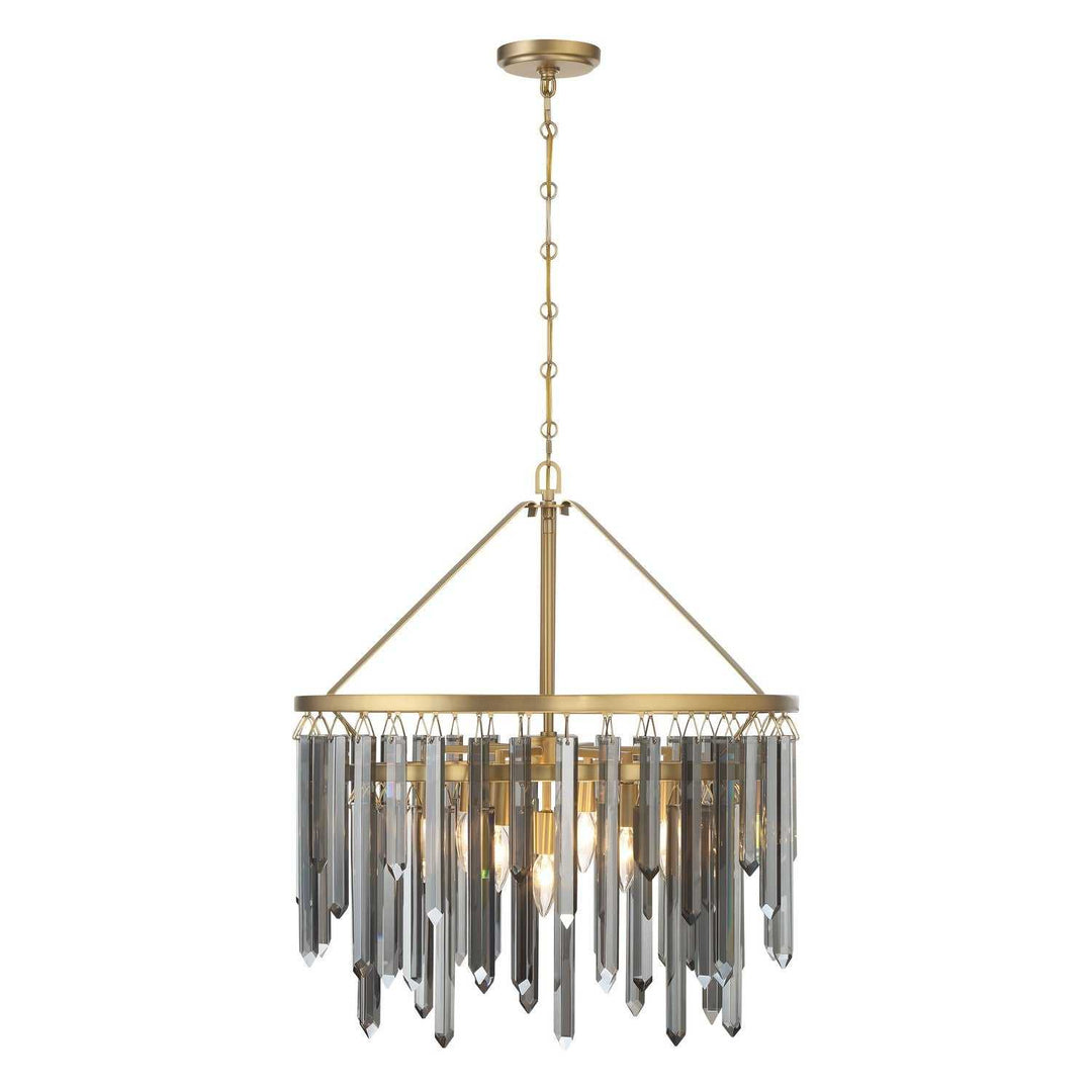 Crystorama - GEM-7004-MG-SS - Seven Light Chandelier - Gemma - Modern Gold