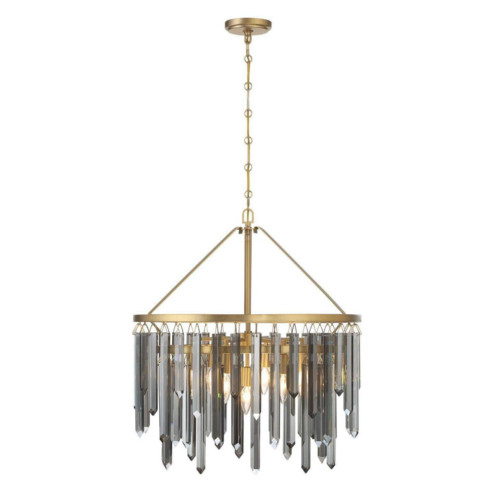 Crystorama - GEM-7004-MG-SS - Seven Light Chandelier - Gemma - Modern Gold