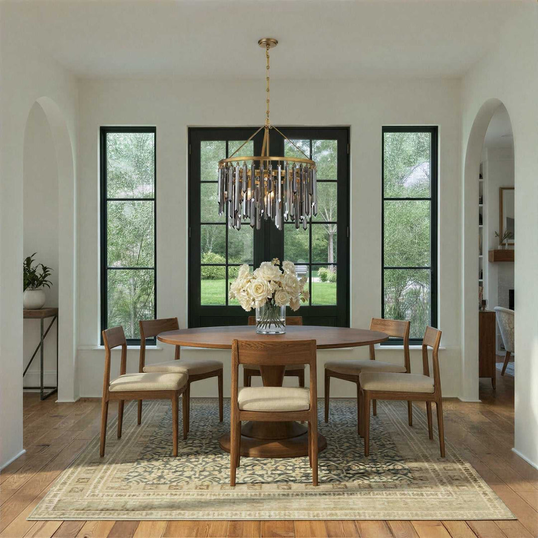 Crystorama - GEM-7004-MG-SS - Seven Light Chandelier - Gemma - Modern Gold