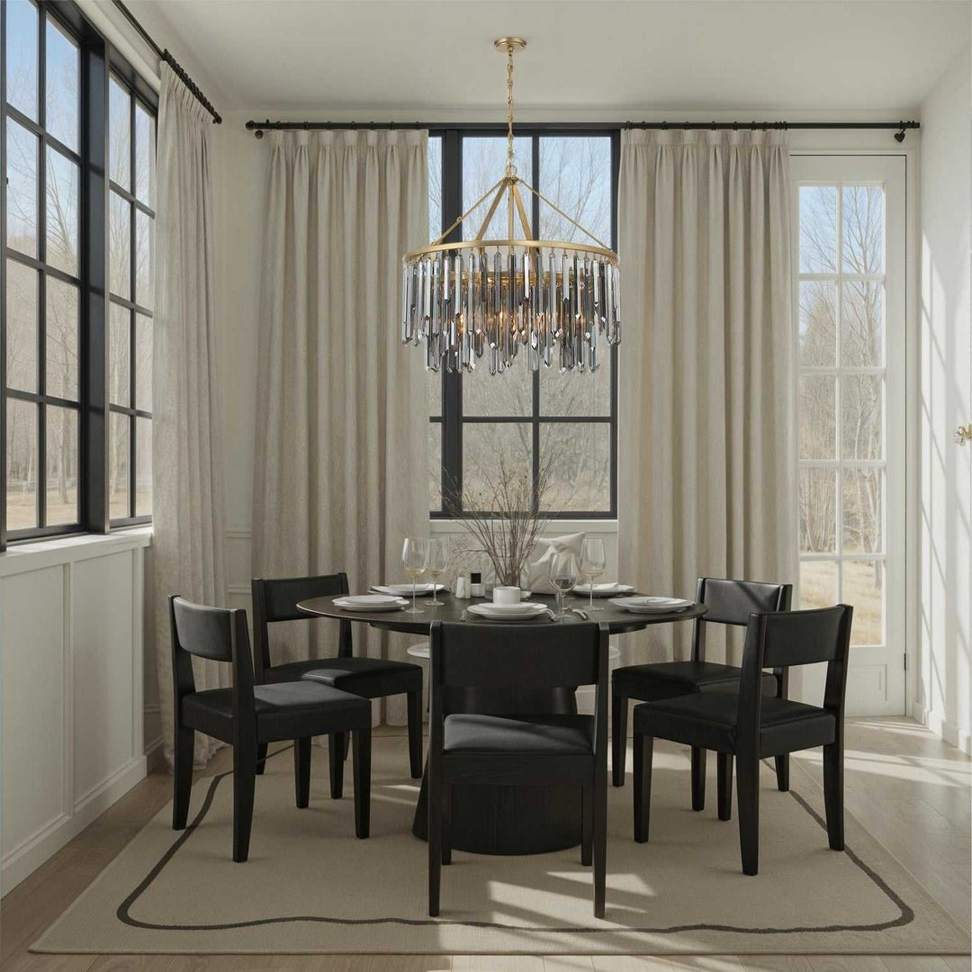 Crystorama - GEM-7005-MG-SS - Nine Light Chandelier - Gemma - Modern Gold