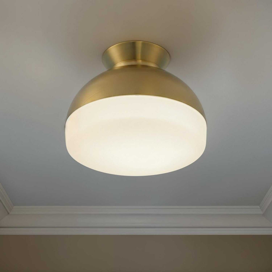 Crystorama - GID-4003-VG - Two Light Flush Mount - Gidget - Vibrant Gold