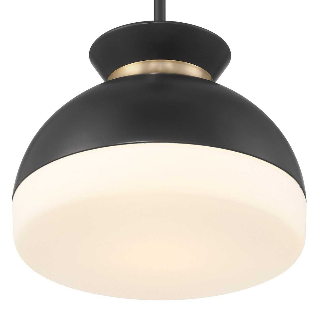 Crystorama - GID-4015-MK-VG - Two Light Pendant - Gidget - Matte Black + Vibrant Gold