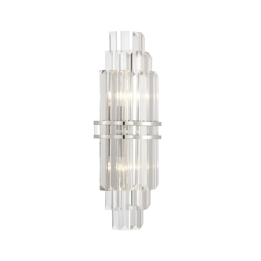 Crystorama - HAY-1411-PN - Two Light Wall Sconce - Hayes - Polished Nickel