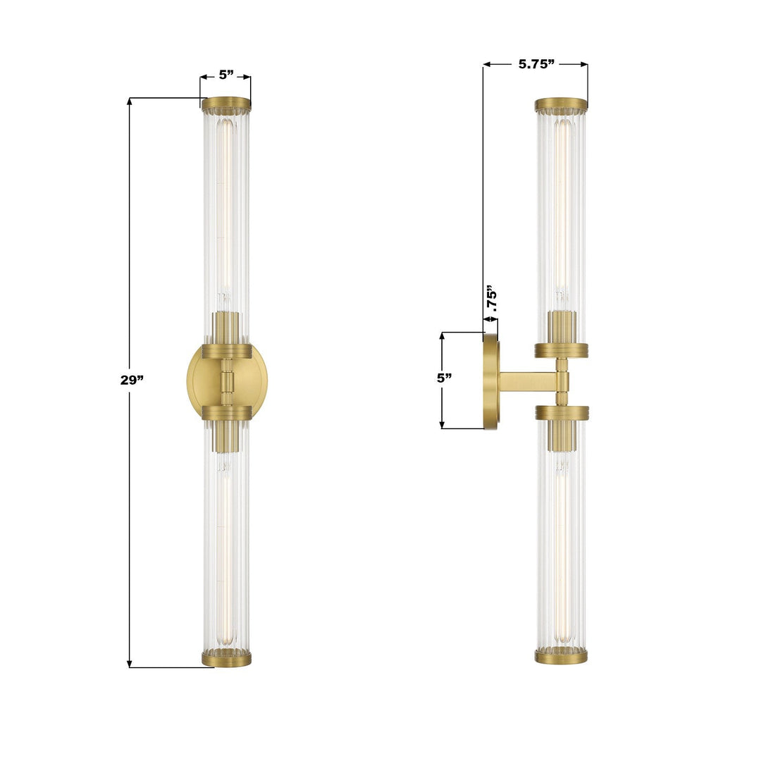Crystorama - JAR-2302-AG - LED Wall Sconce - Jarvis - Aged Brass