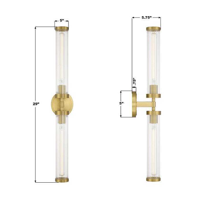 Crystorama - JAR-2302-AG - LED Wall Sconce - Jarvis - Aged Brass