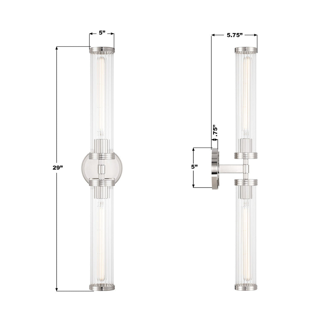Crystorama - JAR-2302-PN - LED Wall Sconce - Jarvis - Polished Nickel