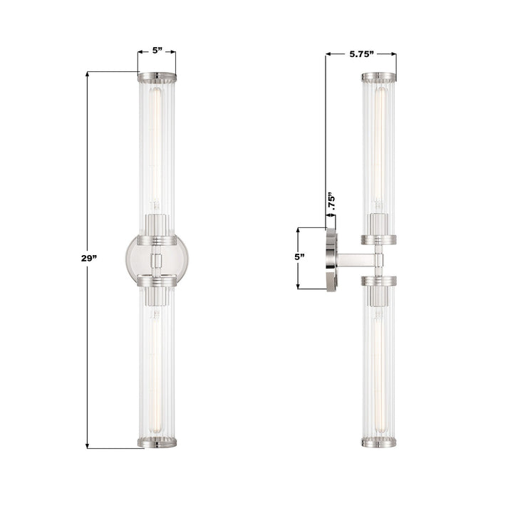 Crystorama - JAR-2302-PN - LED Wall Sconce - Jarvis - Polished Nickel