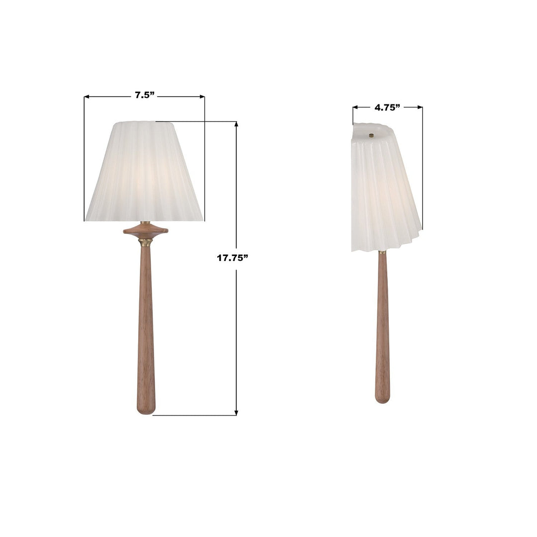 Crystorama - JLS-2901-AG-WD - LED Wall Sconce - Jules - Aged Brass + Wood