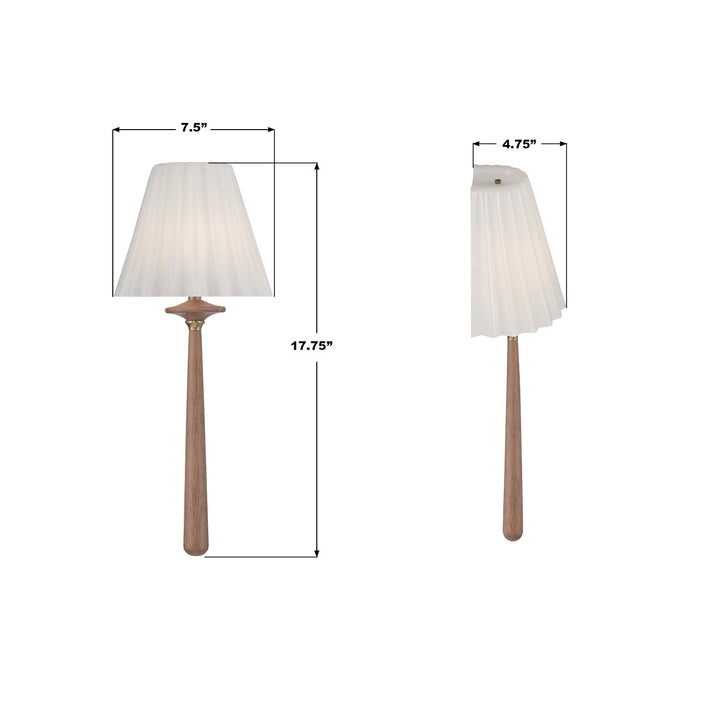Crystorama - JLS-2901-AG-WD - LED Wall Sconce - Jules - Aged Brass + Wood