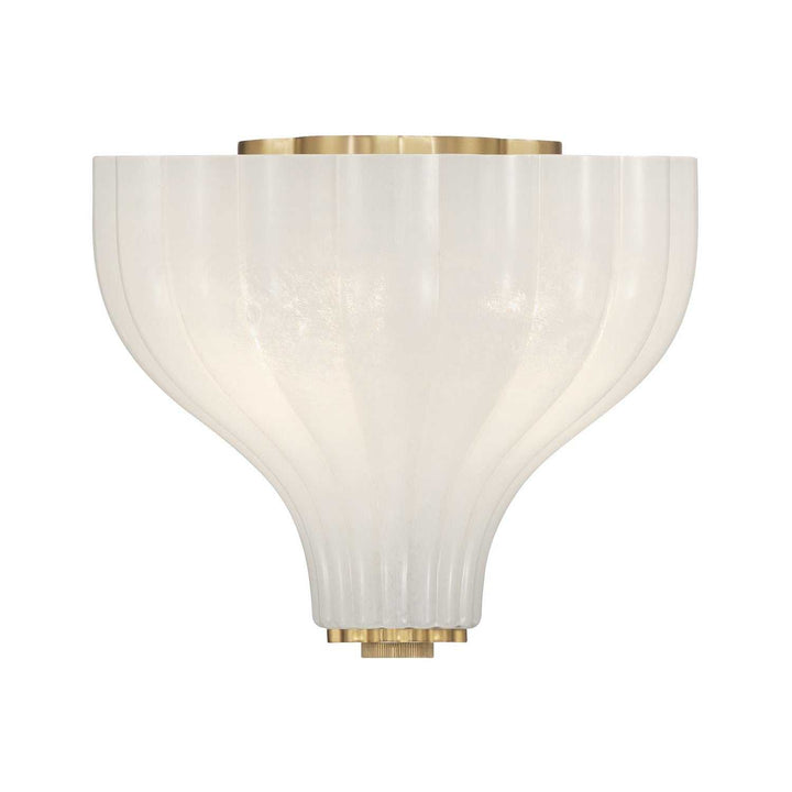 Layton Three Light Semi Flush Mount in Luxe Gold Crystorama
