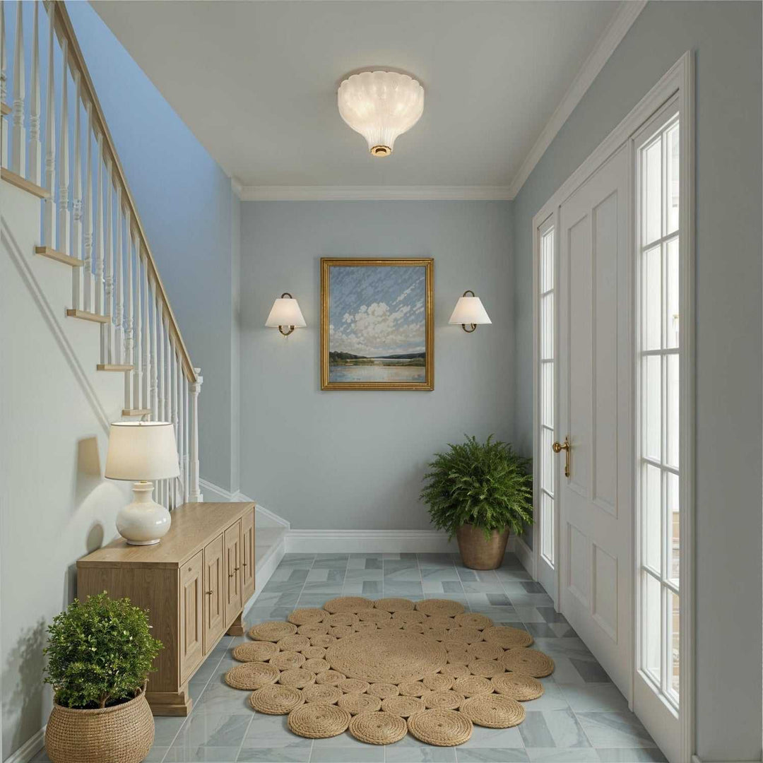 Layton Three Light Semi Flush Mount in Luxe Gold Crystorama
