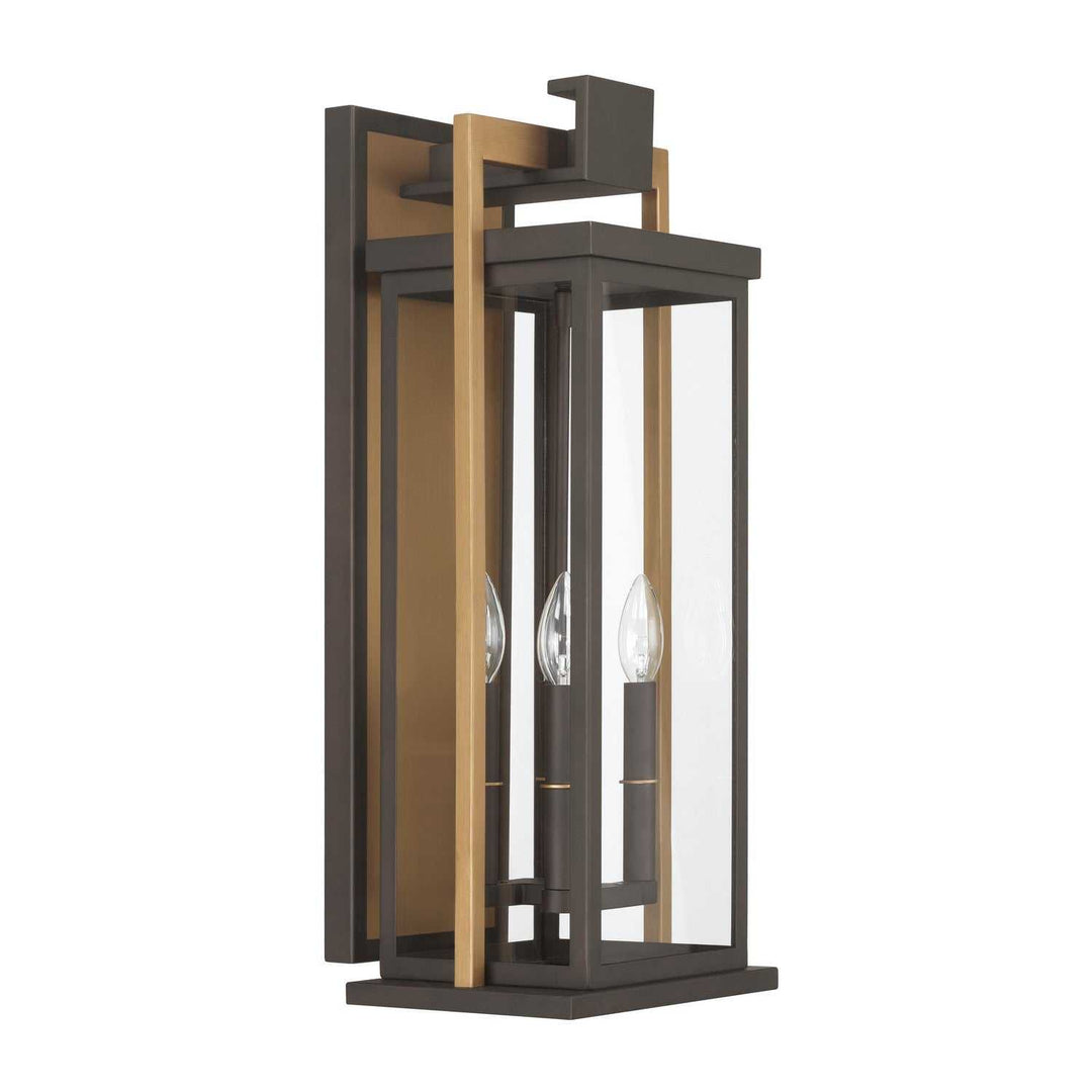 Crystorama - LDL-904-TZ-TG - Four Light Outdoor Wall Sconce - Lendel - Twilight Bronze + Textured Gold