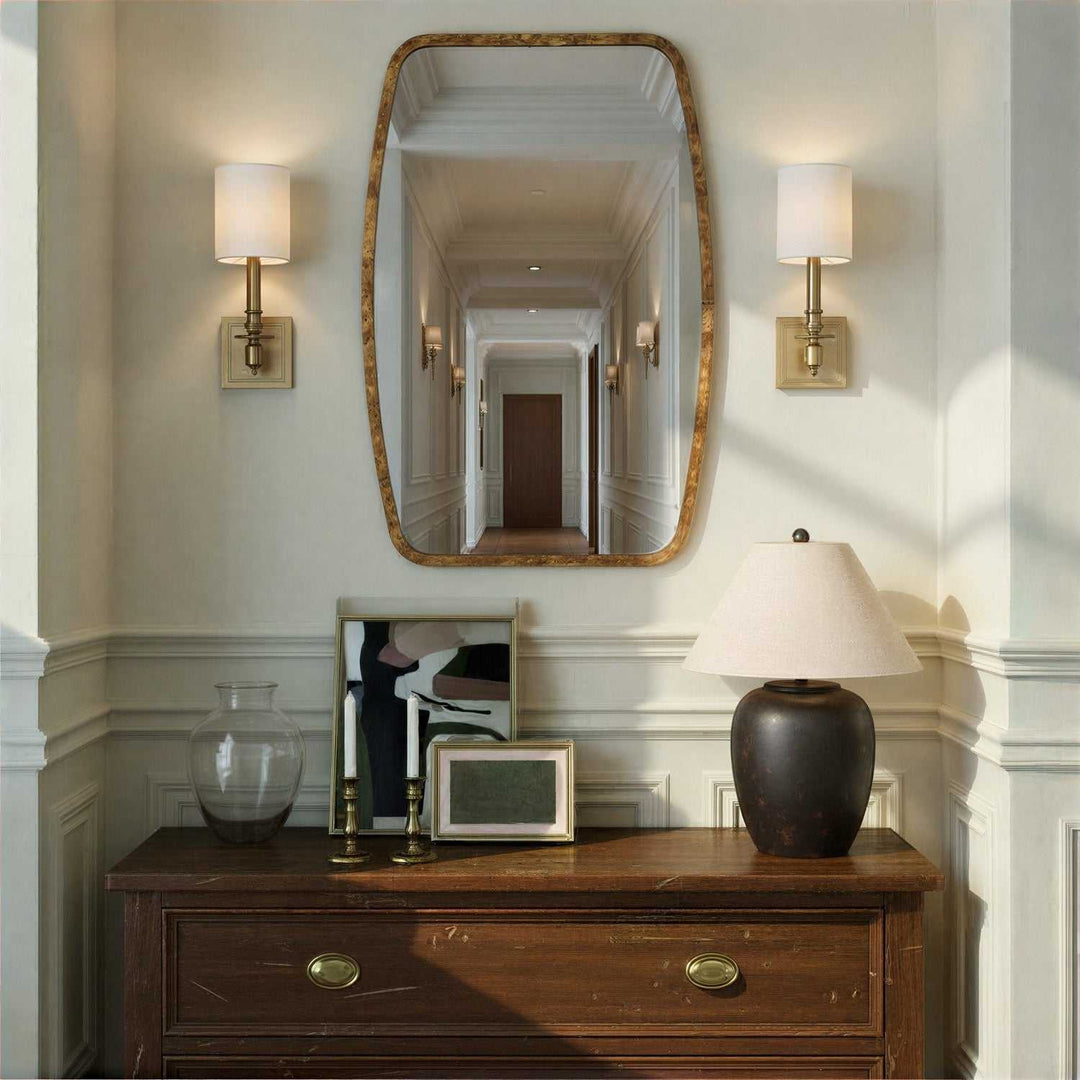 Crystorama - LIN-M400-WD - Mirror - Lindee - Wood Veneer