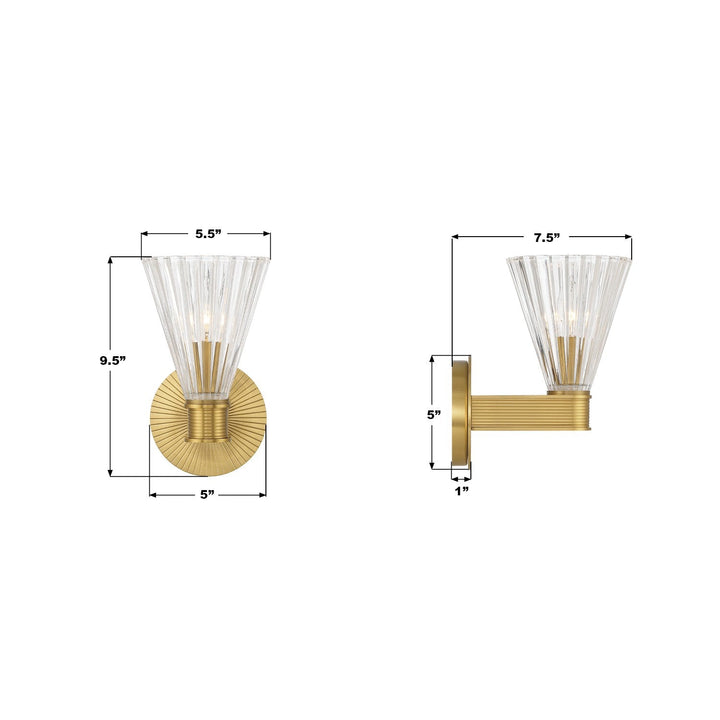 Crystorama - LOT-701-LG - One Light Wall Sconce - Lotus - Luxe Gold
