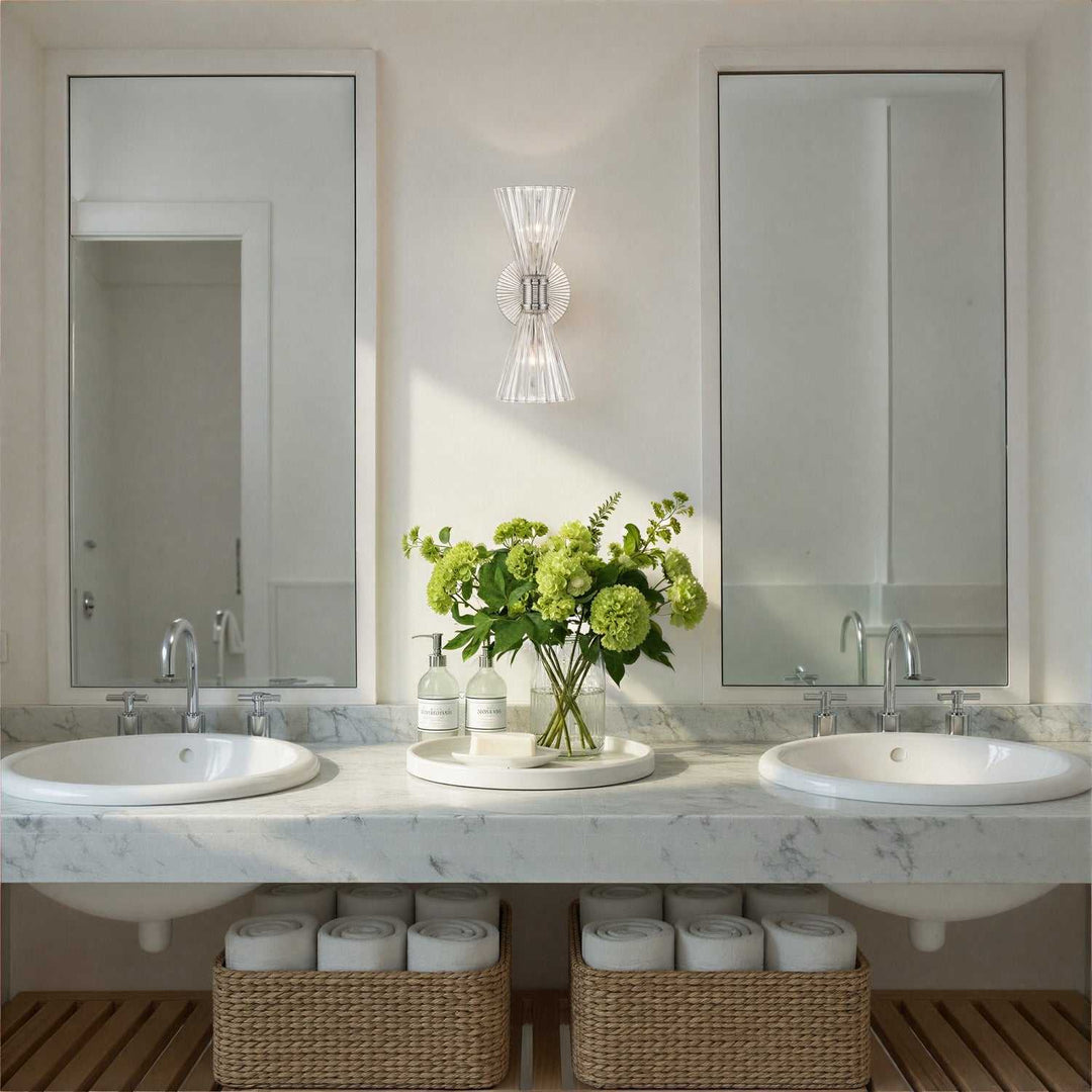 Crystorama - LOT-702-PN - Two Light Wall Sconce - Lotus - Polished Nickel