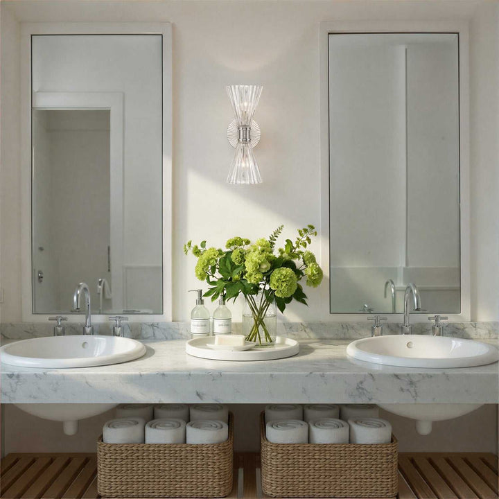 Crystorama - LOT-702-PN - Two Light Wall Sconce - Lotus - Polished Nickel