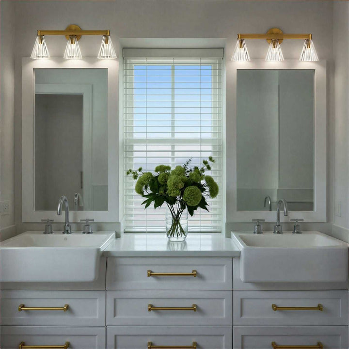 Crystorama - LOT-703-LG - Three Light Bath - Lotus - Luxe Gold