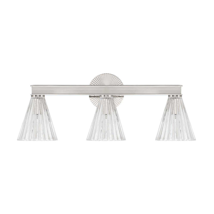 Crystorama - LOT-703-PN - Three Light Bath - Lotus - Polished Nickel